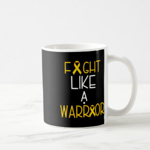 Kämpfe wie ein Krieger Kindheitskrebs-Bewusstseins Kaffeetasse