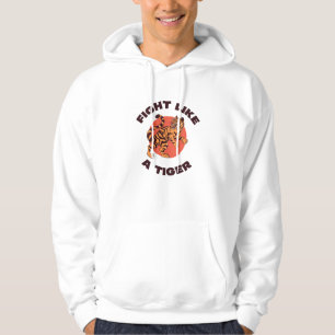 Kämpfe wie ein Tiger Motivationsdesign Hoodie