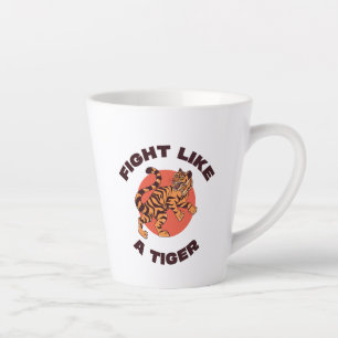 Kämpfe wie ein Tiger Motivationsdesign Milchtasse