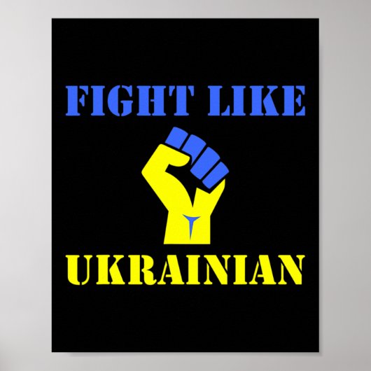 Kämpfe wie ein Ukrainer  Poster (Vorne)