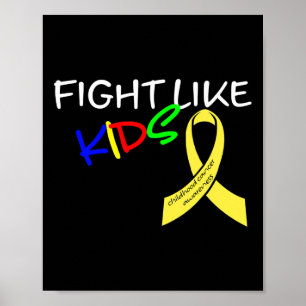 Kämpfe wie Kinder Monat der Aufklärung über Kinder Poster