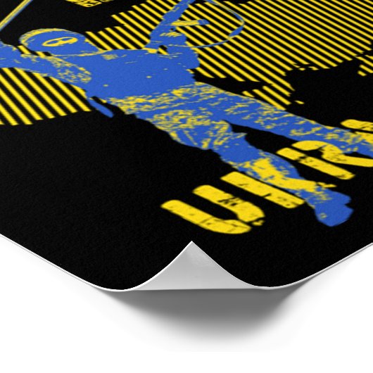 Kämpfe wie ukrainisch poster (Ecke)