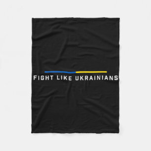 Kämpfe wie Ukrainisch Ukraine-Flagge Unterstützung Fleecedecke
