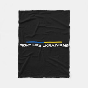 Kämpfe wie Ukrainisch Ukraine-Flagge Unterstützung Fleecedecke