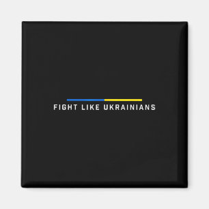 Kämpfe wie Ukrainisch Ukraine-Flagge Unterstützung Magnet