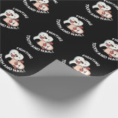 Kämpfe Zahn und Nagel Funny Boxing Puns Dark BG Geschenkpapier (Ecke)