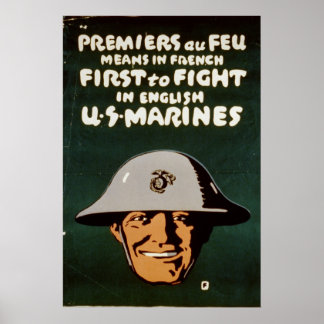 Kämpfe zuerst auf Englisch Poster