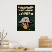 Kämpfe zuerst auf Englisch Poster (Küche)