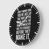 Kämpfen bevor Sie es schaffen - Motivierend Große Wanduhr (Winkel)