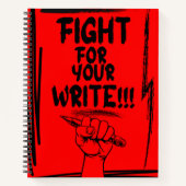 Kämpfen für Ihr Write Fun Puns Journal Notebook Notizblock (Vorderseite)