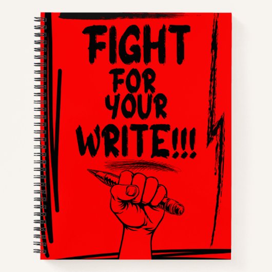 Kämpfen für Ihr Write Fun Puns Journal Notebook Notizblock (Vorderseite)