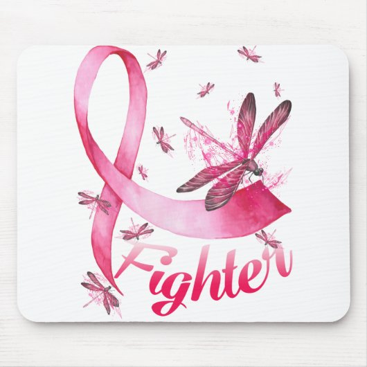 Kämpfen gegen den rosa Ribbon-Brustkrebs im Libell Mousepad (Vorne)