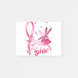 Kämpfen gegen den rosa Ribbon-Brustkrebs im Libell Post-it Klebezettel