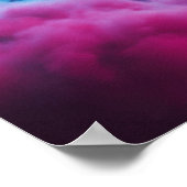Kämpfen Jet über den Wolken farbiges Poster (Ecke)