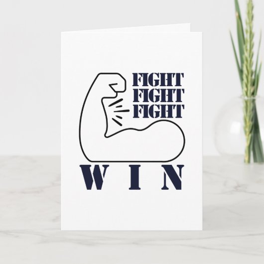Kämpfen, kämpfen, kämpfen, gewinnen dankeskarte (Vorderseite)