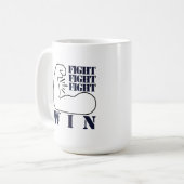 Kämpfen, kämpfen, kämpfen, gewinnen kaffeetasse (Vorderseite Links)