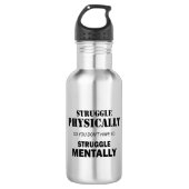 Kämpfen körperlich nicht mental edelstahlflasche (Vorderseite)