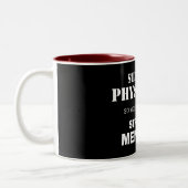 Kämpfen körperlich nicht mental zweifarbige tasse (Links)