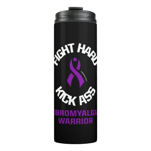 Kämpfen Sie hart... Fibro Thermosbecher (Vorderseite)