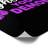 Kämpfen Sie Ihre Dämonen Lila Ribbon-Boxhandschuhe Poster (Ecke)