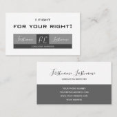 Kämpfen Sie um Ihren richtigen Anwalt, Anwalt, Rec Visitenkarte (Vorne/Hinten)