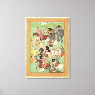 Kämpfen Sie zwischen den Kräften vom Iran und Leinwanddruck