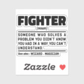 Kämpfen von Noun Definition Fighting Instructor Sp Aufkleber (Blatt)