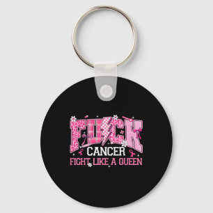 Kämpfen wie ein Queen Breast Cancer Awareness Pink Schlüsselanhänger