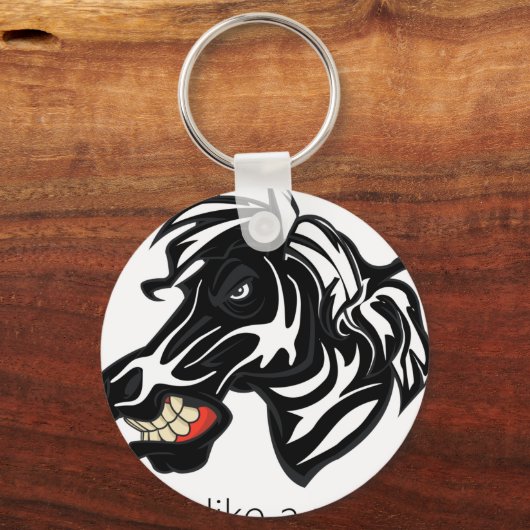 Kämpfen wie ein Zebra.png Schlüsselanhänger (Vorderseite)