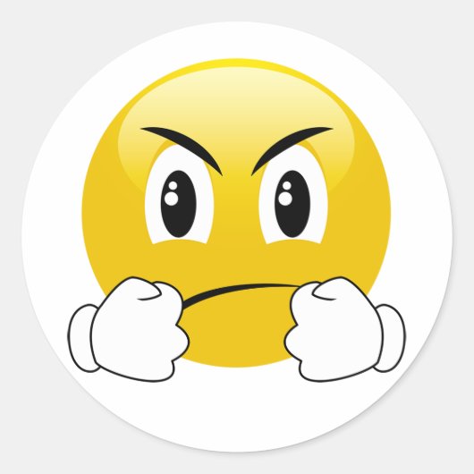 Kämpfen wir gegen die Besetzung von Emoji-Stickern Runder Aufkleber (Vorderseite)