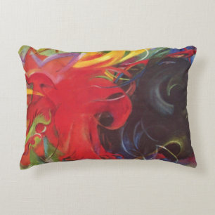 Kampfende Formen von Franz Marc, Vintage Fine Art Dekokissen