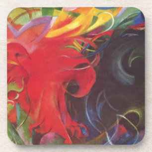 Kampfende Formen von Franz Marc, Vintage Fine Art Getränkeuntersetzer