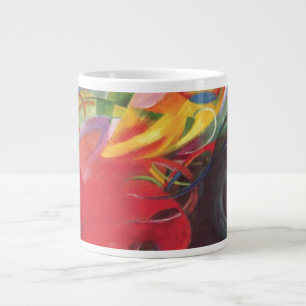 Kampfende Formen von Franz Marc, Vintage Fine Art Jumbo-Tasse