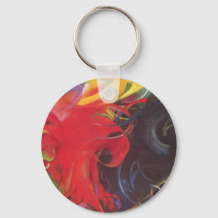 Kampfende Formen von Franz Marc, Vintage Fine Art Schlüsselanhänger