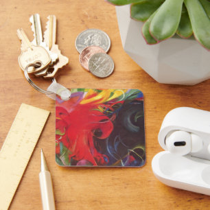 Kampfende Formen von Franz Marc, Vintage Fine Art Schlüsselanhänger