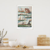 Kämpfende Schiffe Poster (Küche)