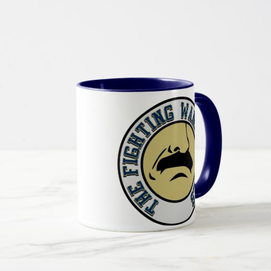 Kämpfende Wannstaches große Tasse (VorderseiteRechts)