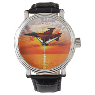 Kämpfender Falke F-16 Armbanduhr