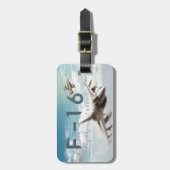 Kämpfender Falke F-16 Gepäckanhänger (Vorderseite vertikal)