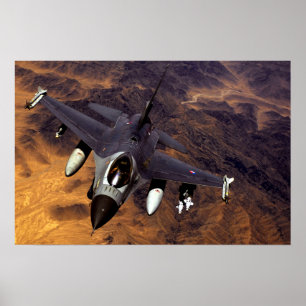 Kämpfender Falke F-16 Poster