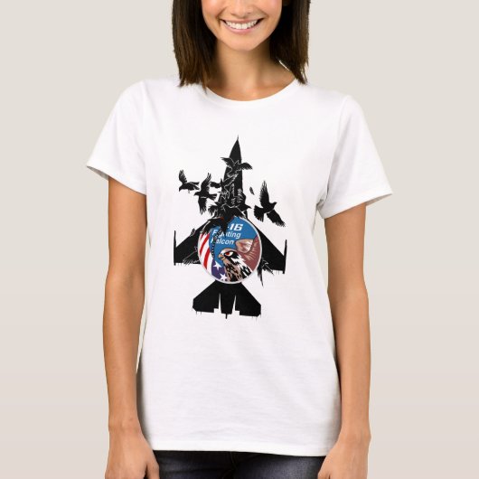 Kämpfender Falke F-16 T-Shirt (Vorderseite)