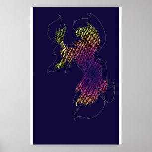 Kämpfender Löwe Poster