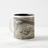 Kämpfender Stier des Löwes, Zweifarbige Tasse (Vorderseite Links)
