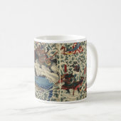 Kämpfender Tiger etc. der Samurais circa 1800's Kaffeetasse (VorderseiteRechts)