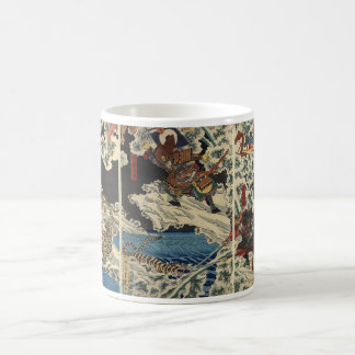 Kämpfender Tiger etc. der Samurais circa 1800's Kaffeetasse
