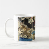Kämpfender Tiger etc. der Samurais circa 1800's Kaffeetasse (Links)