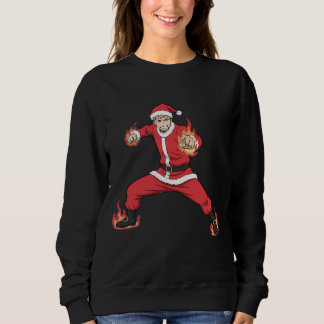 Kämpfender Weihnachtsmann Anime Style Sweatshirt -