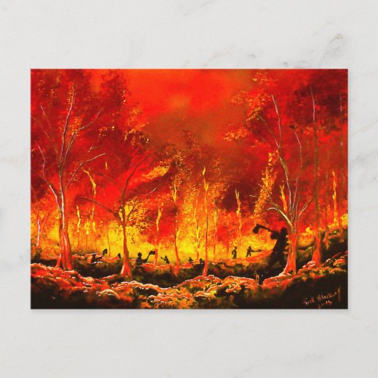 Kämpfendes Feuer Postkarte (Vorderseite)