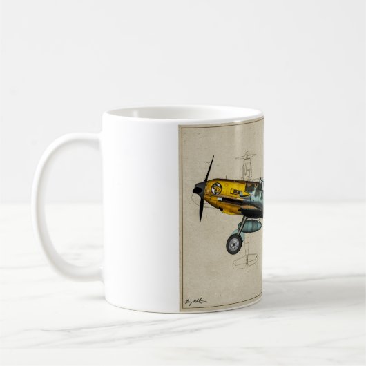 Kämpfer Bf109 Kaffeetasse (Links)