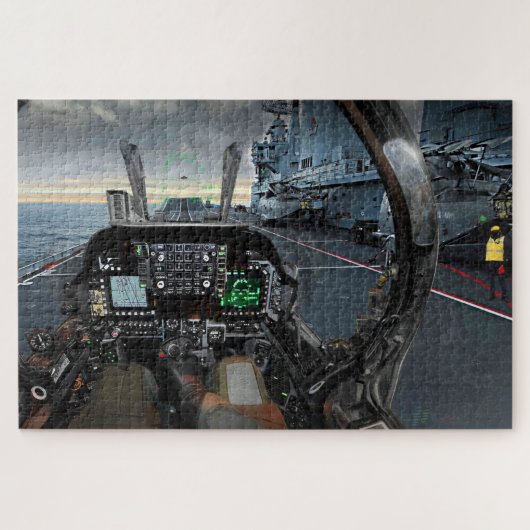 Kämpfer Cockpit auf Carrier Jigsaw Puzzle 1014 Stk (Horizontal)